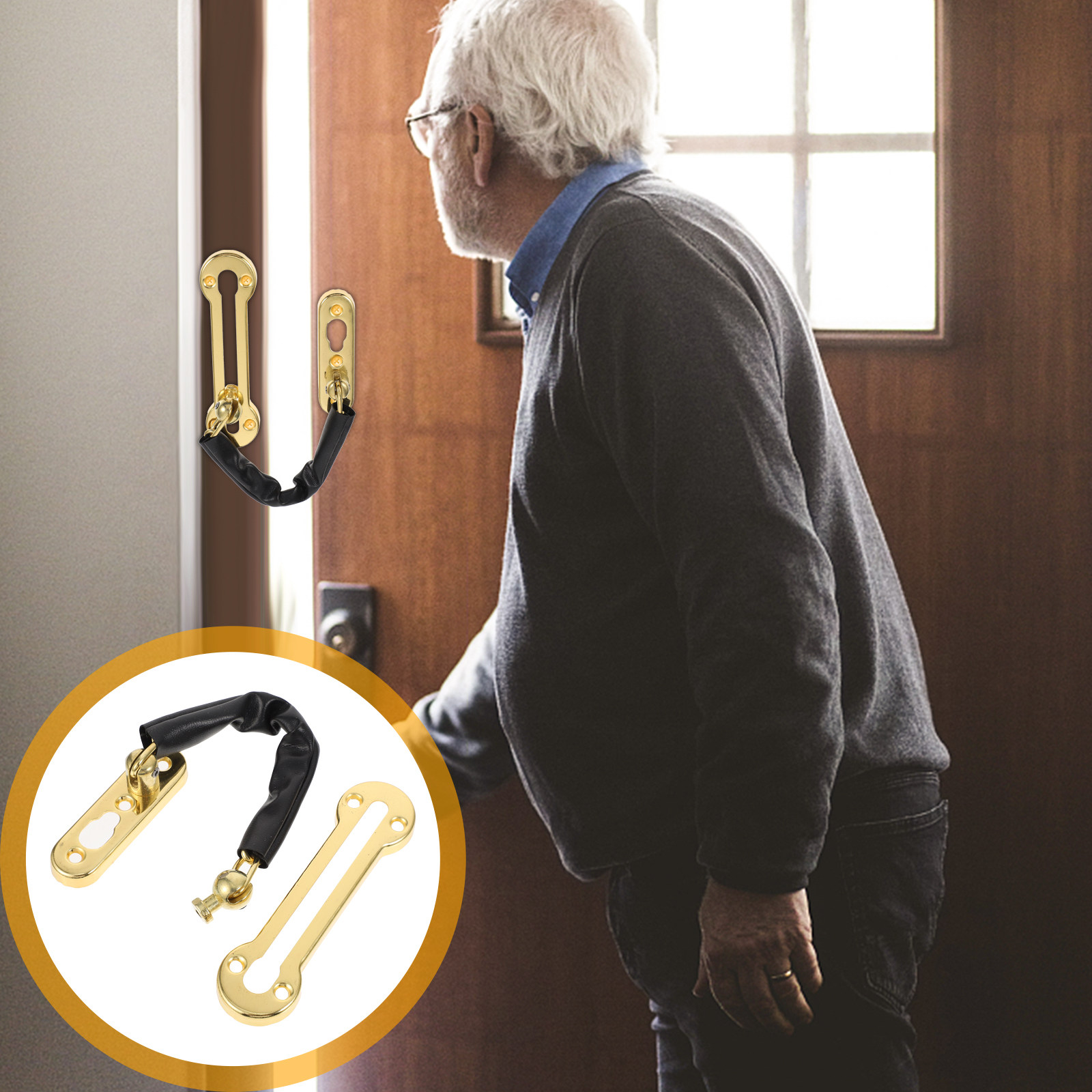 Security Chain Door - Kunci Rantai Pintu Baja Tahan Karat,