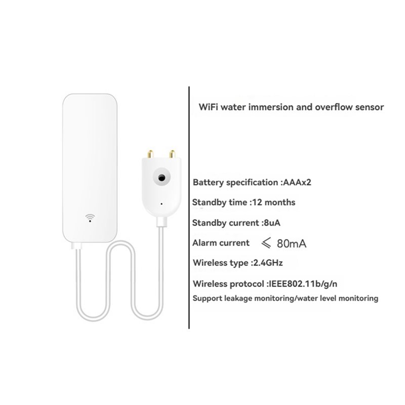 DTEN-Tuya, Sensor Kebocoran Ai - Water Alarm Sensor ulasan dan harga