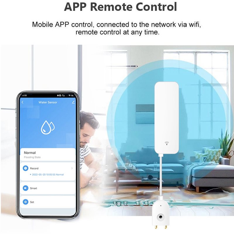DTEN-Tuya, Sensor Kebocoran Ai - Water Alarm Sensor ulasan dan harga