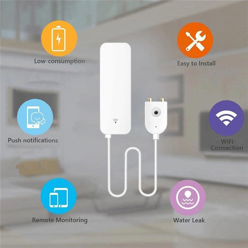 SYW-Tuya WIFI Alarm Kebocoran  - Water Alarm Sensor ulasan dan harga