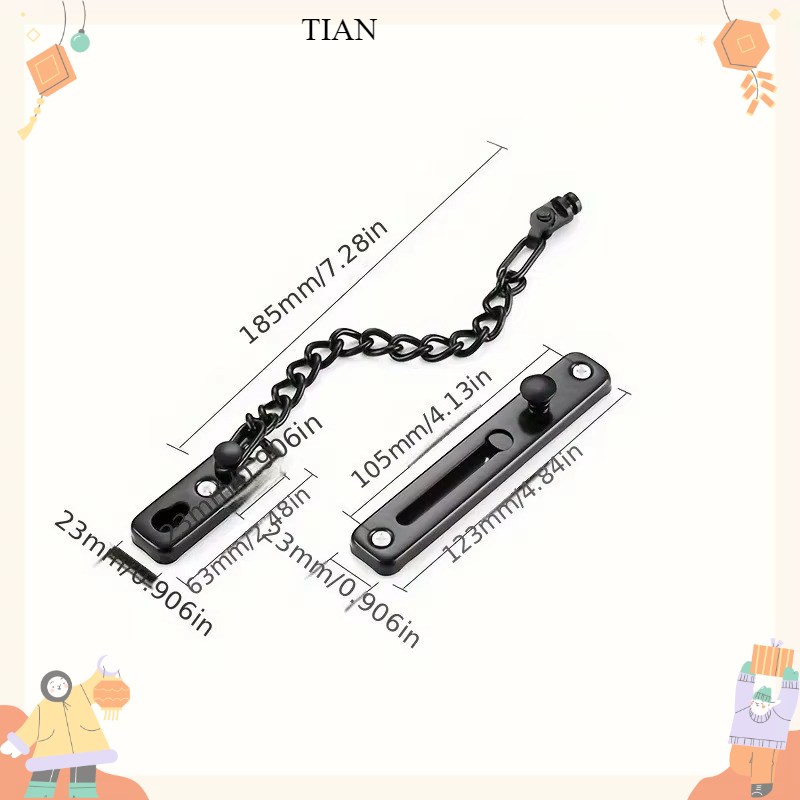 Kunci Baja Tahan Karat Tahan T - Security Chain Door ulasan dan harga